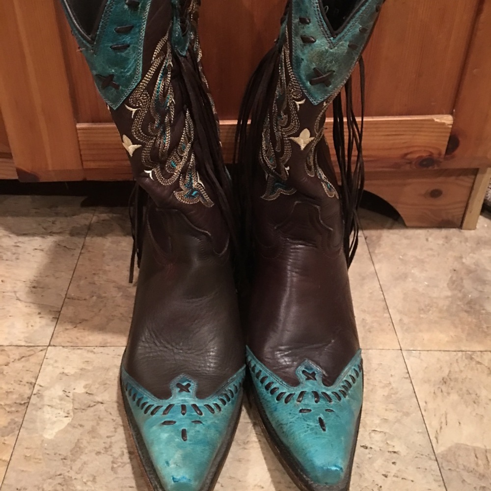 Leather boots